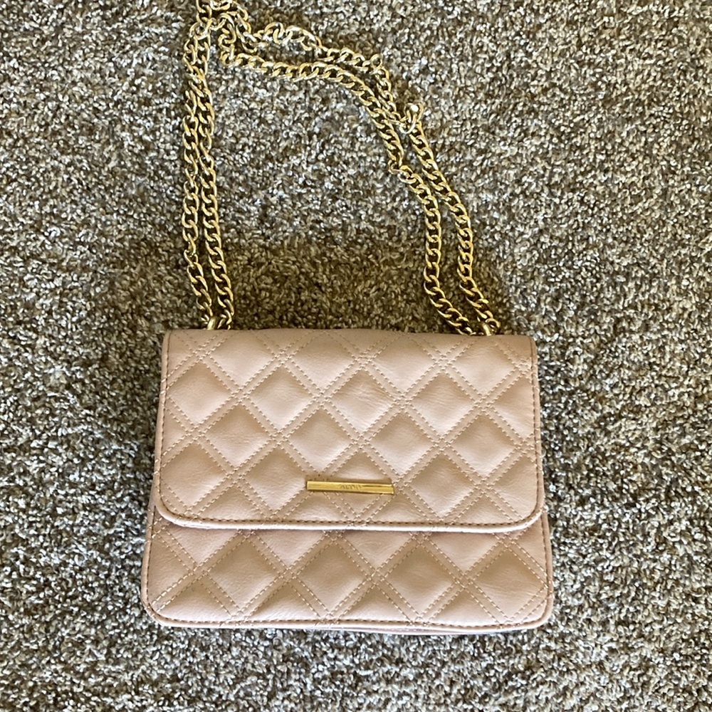 Aldo Pink Quilted Crossbody Bag with Chain Strap